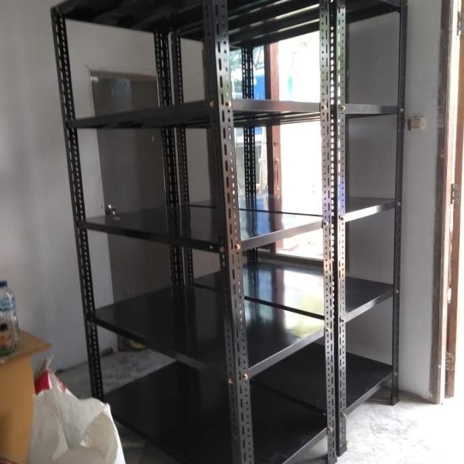 Rak Siku Besi 5 Ambalan 100 X 60 X 200 Cm (P X L X T) - Putih Outlet.Tere
