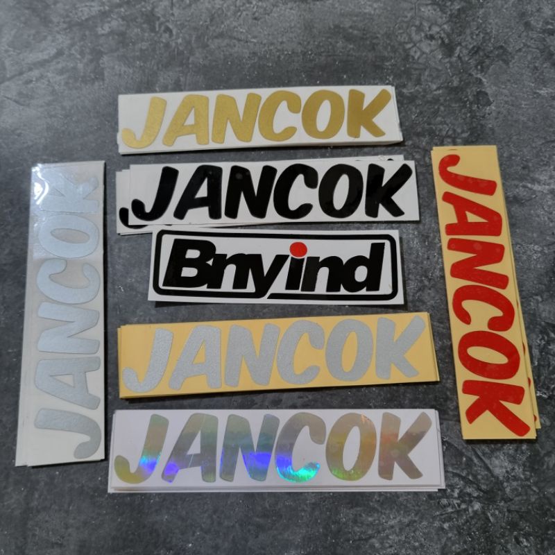 STICKER JANCOK CUTTING