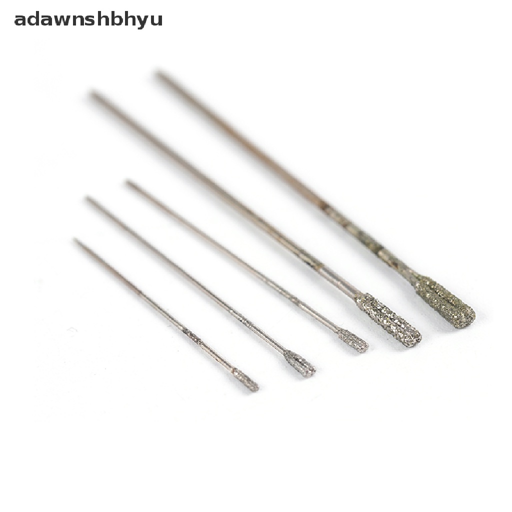 Adawnshbhyu 5Pcs 1mm-2.2mm Diamond Coated Tipped Drill Bit Untuk Ubin Kaca Perhiasan Hole Saw