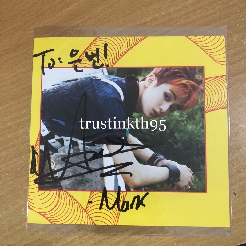 SIGNED PAGE MARK LEE NCT 127 FIRETRUCK ALBUM AUTHENTIC