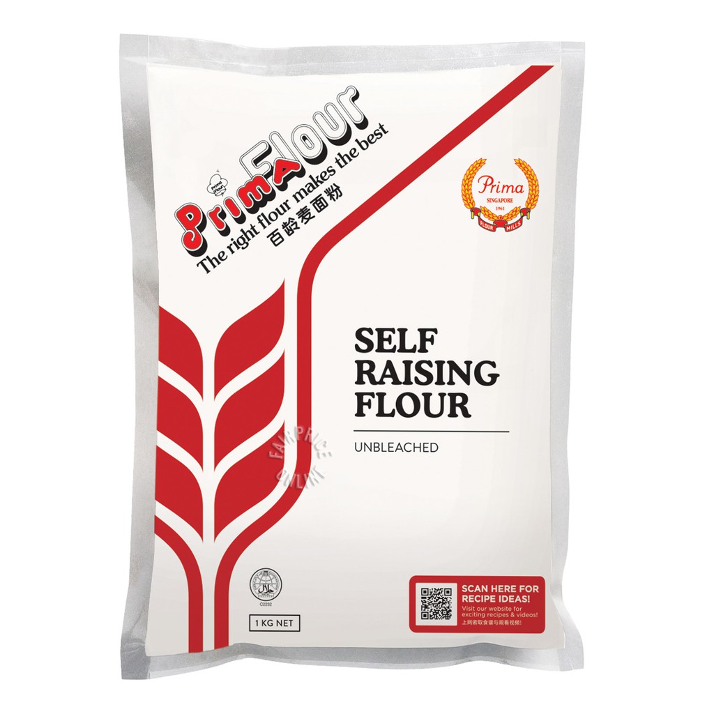 

Prima Flour Packet Flour 1KG - Self Raising Flour - Tepung Naik Sendiri - Singapore