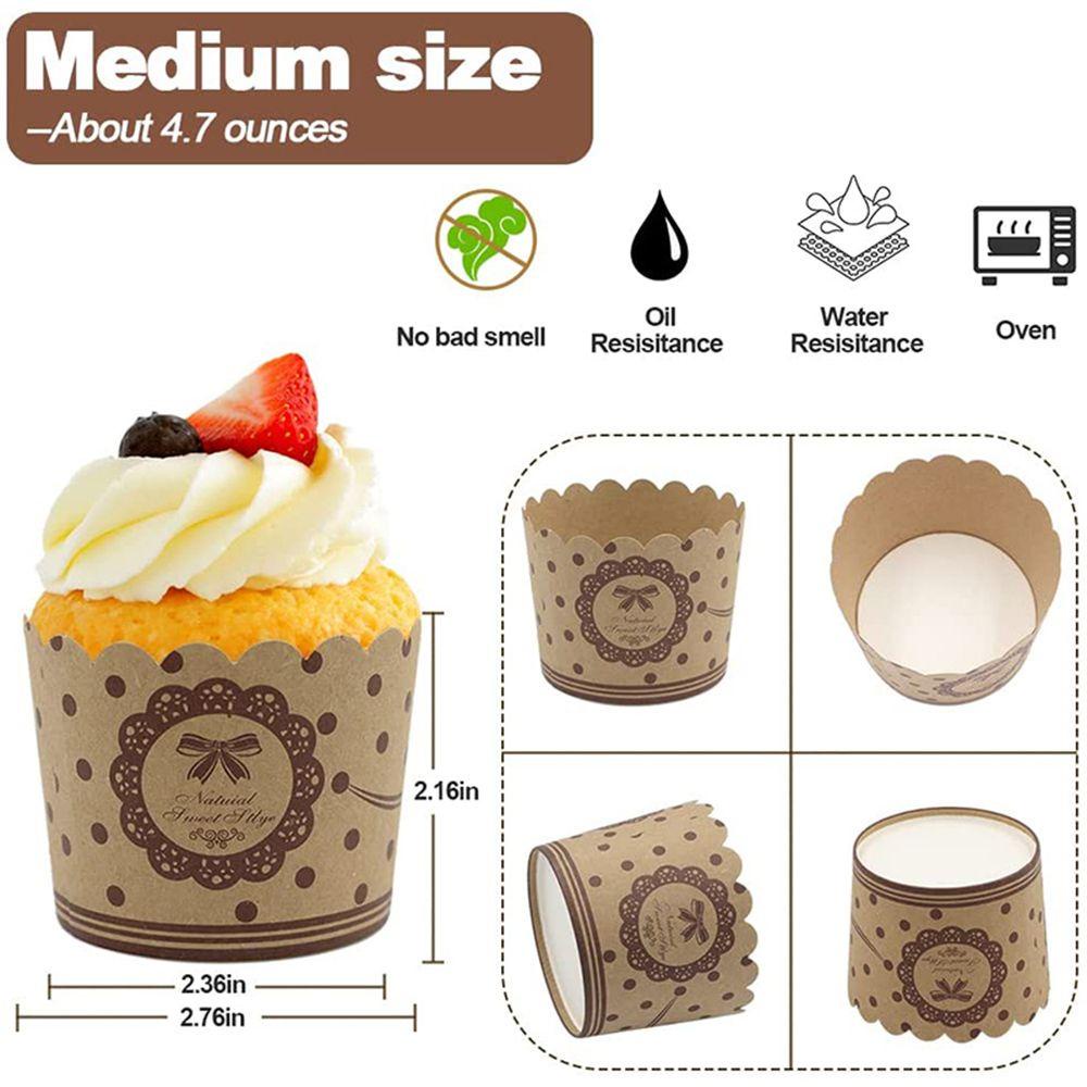 Populer 50Pcs Cupcake Paper Cup Home &amp; Kitchen Coated Gold Silver Alat Kue Kering Muffin Cupcake Liners