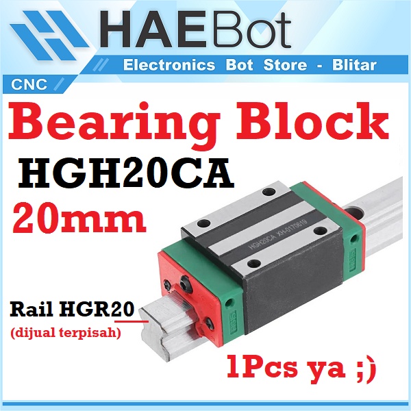 [HAEBOT] HGH20 HGH20CA Bearing Block Linear Rail Guide 20mm HGR20 CNC Motion Otomasi