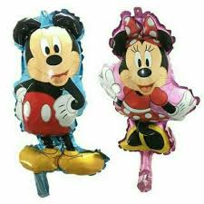 FOIL MINNIE MOUSE DAN MICKY MOUSE MINI HARGA SATUAN UK -+ 35 CM