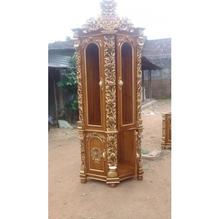 lemari sudut Sima setengah lingkaran