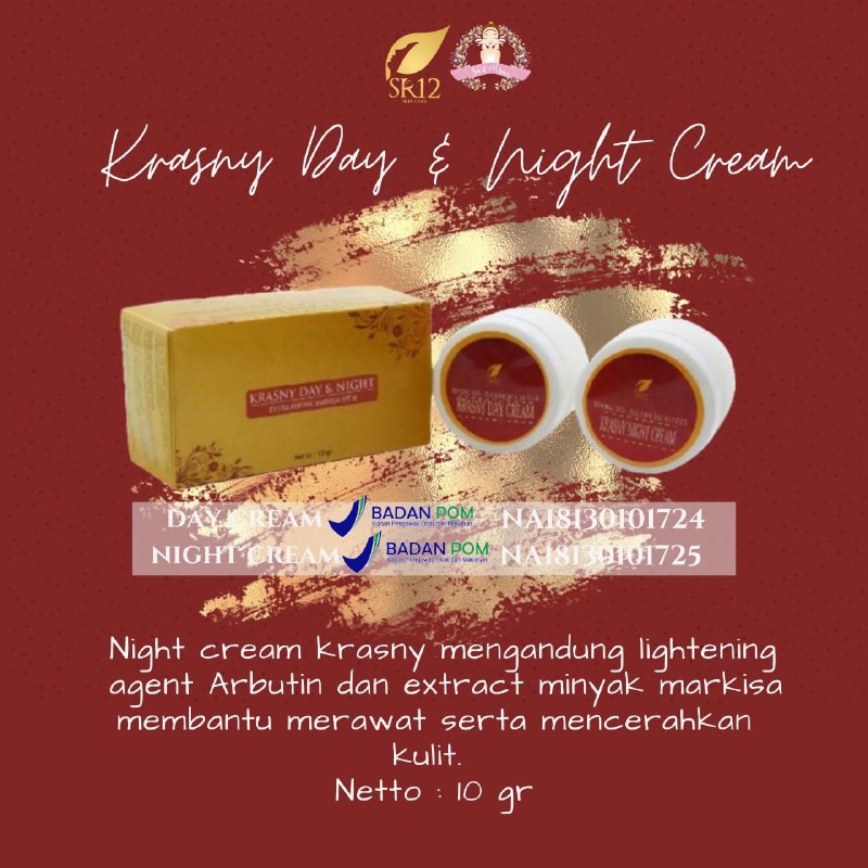 

CRASNY DAY & NIGHT CREAM SR12 KRIM WAJAH HERBAL ALAMI BPOM