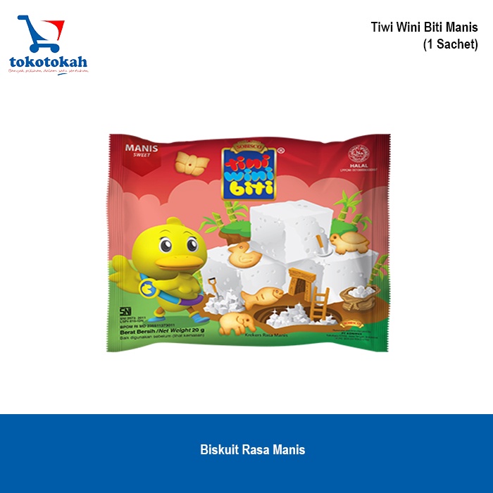 

TINI WINI BITI biskuit anak Coklat 20 g bentuk binatang 10 sachet