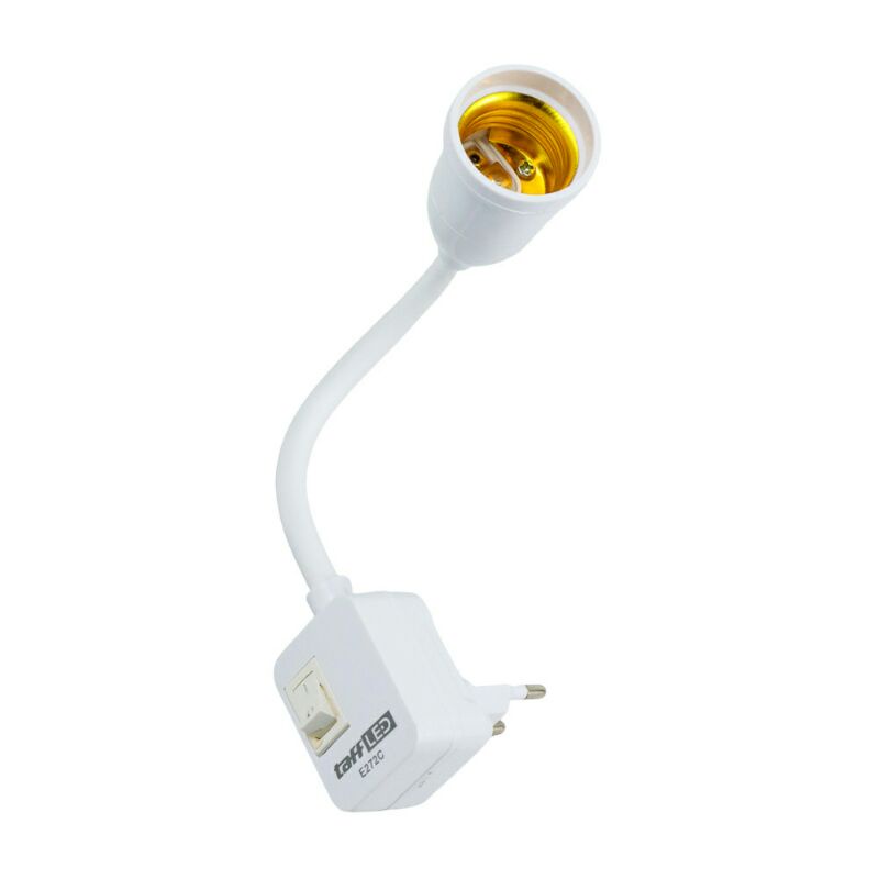 Fitting Lampu Wall Socket Lamp Holder EU E27 25 Cm e272c White