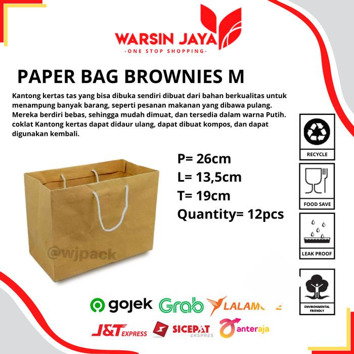 

Goodiebag Paper Bag Brownis M/12Pcs