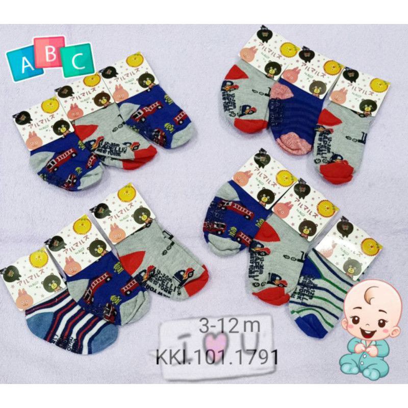 3pc Kaus Kaki bayi / kaus kaki anak anti selip murah bagus lucu