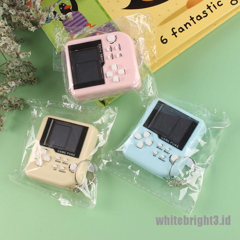 (white3) Konsol Game Mini Klasik Retro Nostalgia Dengan Gantungan Kunci