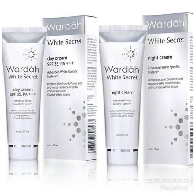 Wardah White Secret Series Day Dan Night Cream Tube 17ml Indonesia