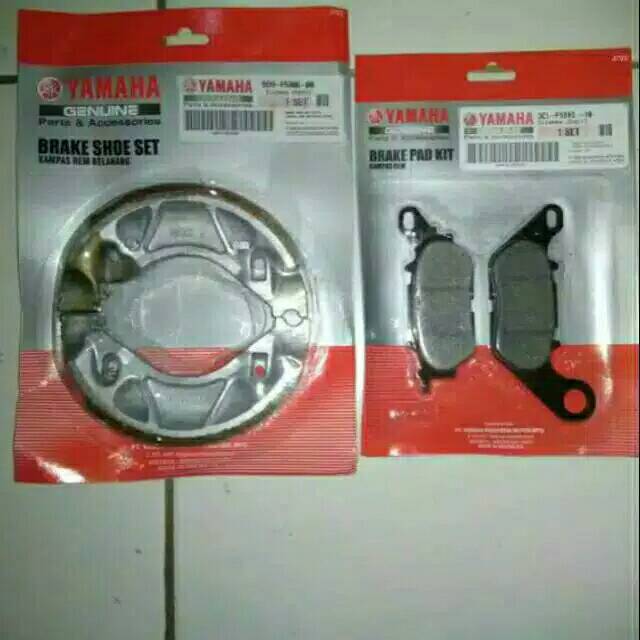 Paket Kampas rem depan belakang mio v -xion byson mx vega zr Vega r nwe Mio j Xeon force dll