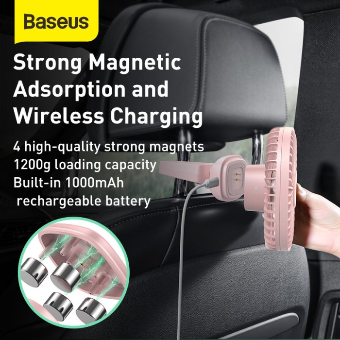 BASEUS Kipas Mobil Natural Wind Magnetic Rear Seat Fan - CXZR