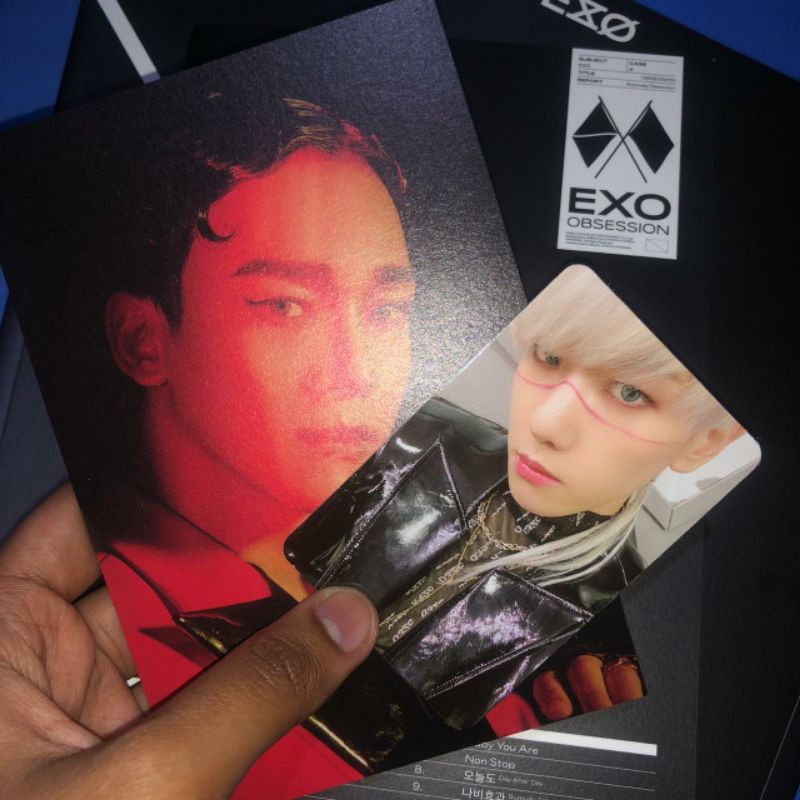 Album Exo Obsession Fullset Photocard Pc Baekhyun Official Folded Poster Chen Postcard Chen