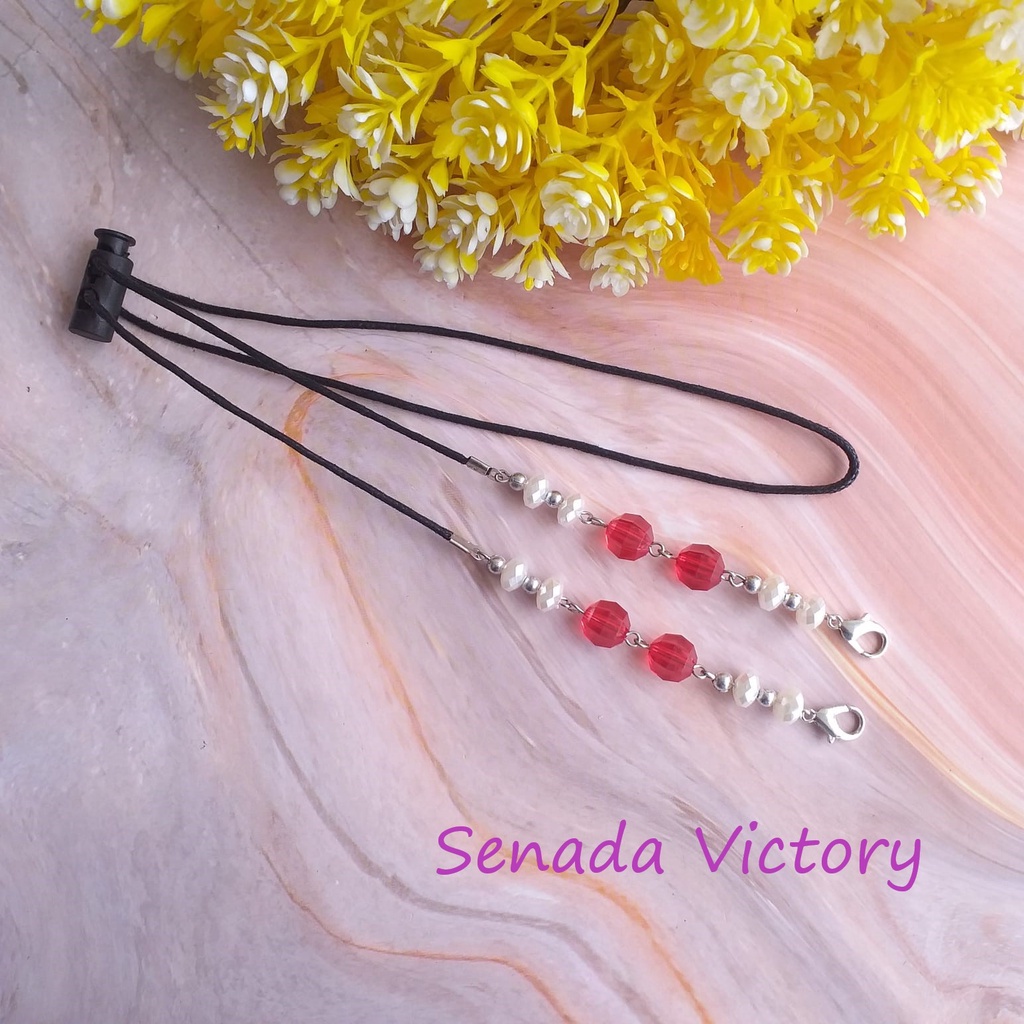 Senada Victory Kalung Masker 2 IN 1 Crystal Strap Masker Kristal SKM015