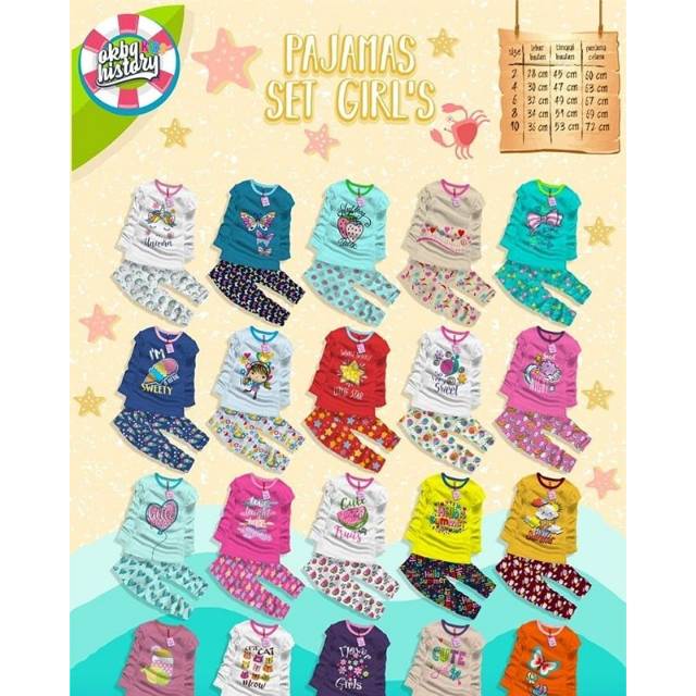 SETELAN ANAK PEREMPUAN PAJAMAS OKBG