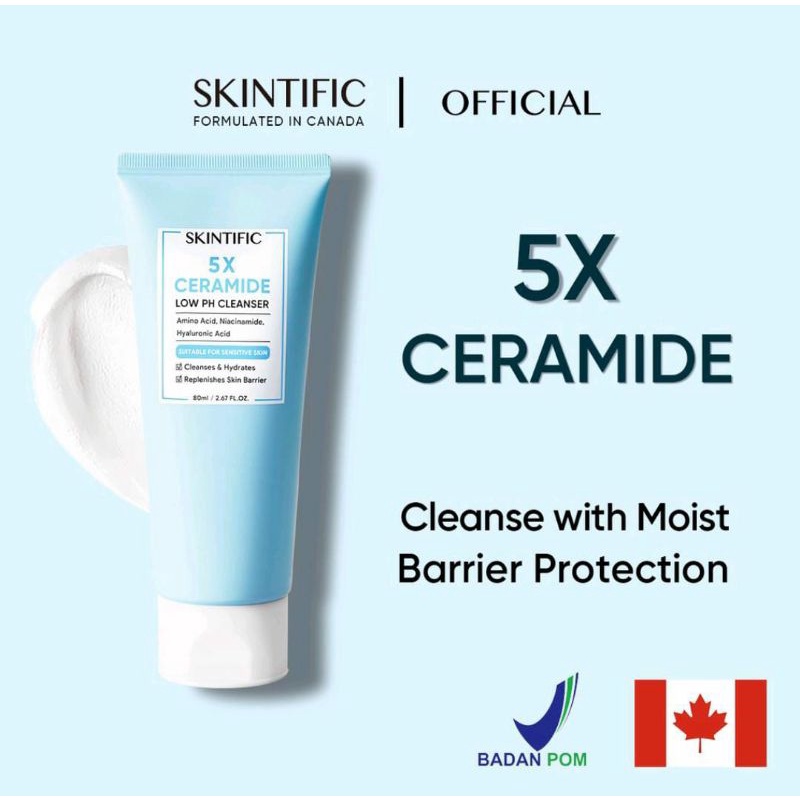 SKINTIFIC 5X Ceramide Low pH Cleanser Gentle Cleanser 80ML