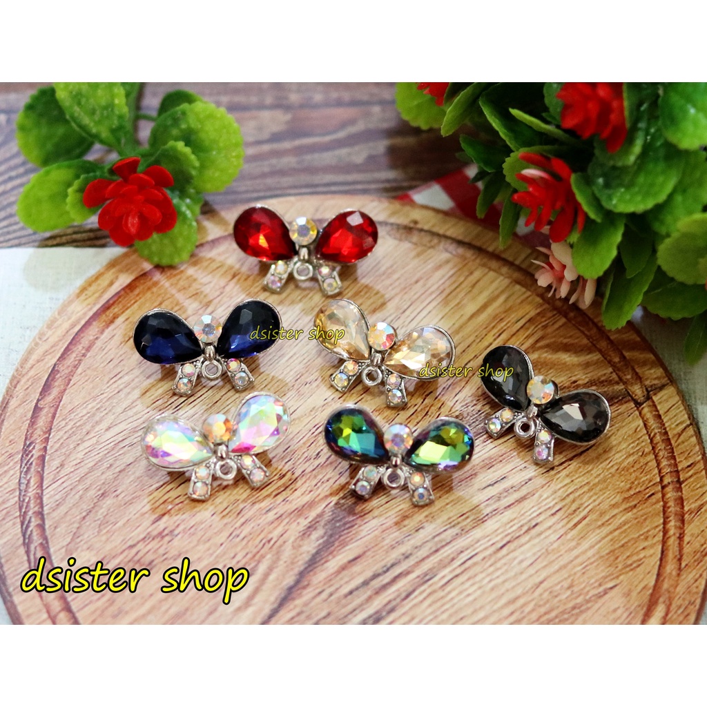 Bros Dagu Part2 Kepala Bros O Pita Kupu Permata Warna Aksesoris Jilbab/Kerudung Hijab Fashion Muslim