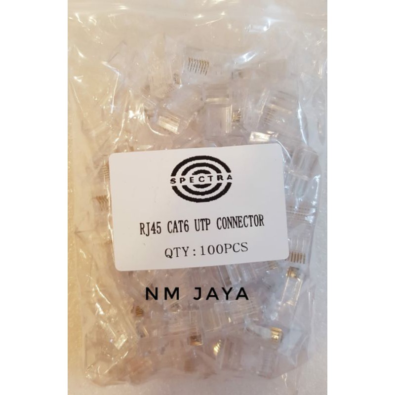 Konektor Rj45 100pcs UTP Cat6 Spectra Gold Plated