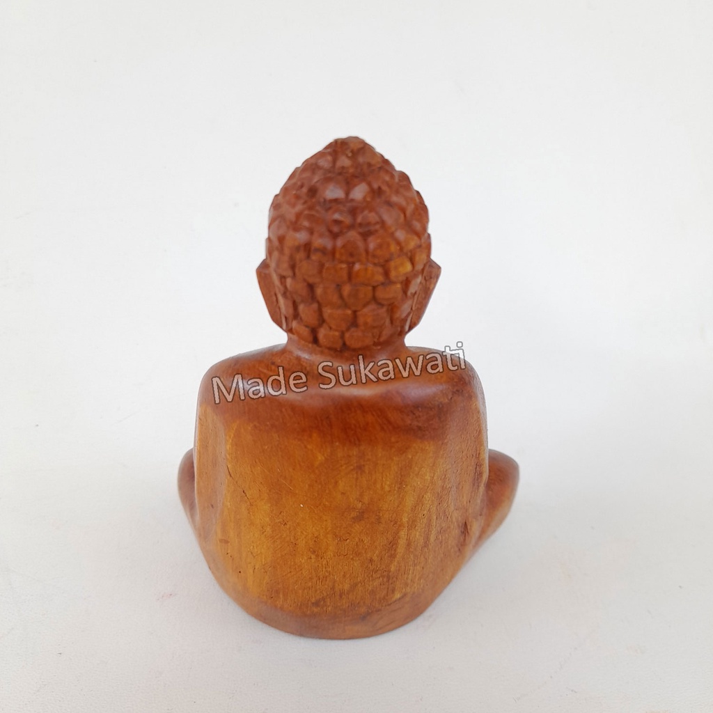 Patung Kayu Budha duduk kerajinan tangan handmade bali