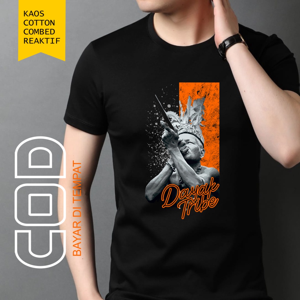 BAJU DISTRO BORNEO KAOS DAYAK KALIMANTAN ORIGINAL ETNIK