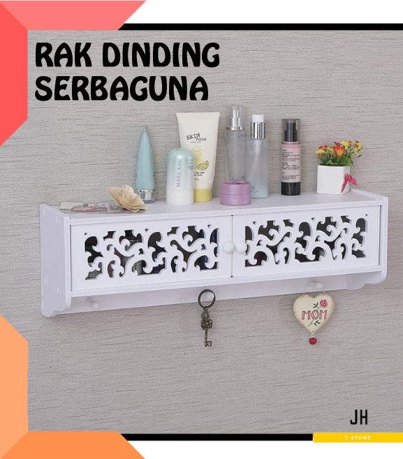 Rak Dinding - Rak Toilet Vintage - Tempat Make Up - Tempat Obat - Kotak Obat - Gantungan Kunci A641