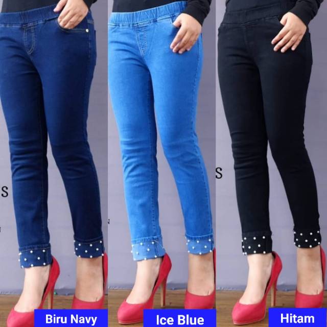 &lt;28 - 35&gt; Jegging Jeans Mutiara | Jeging Jeans Mote | Jegging mutiara | Legging Jeans Mutiara Murah