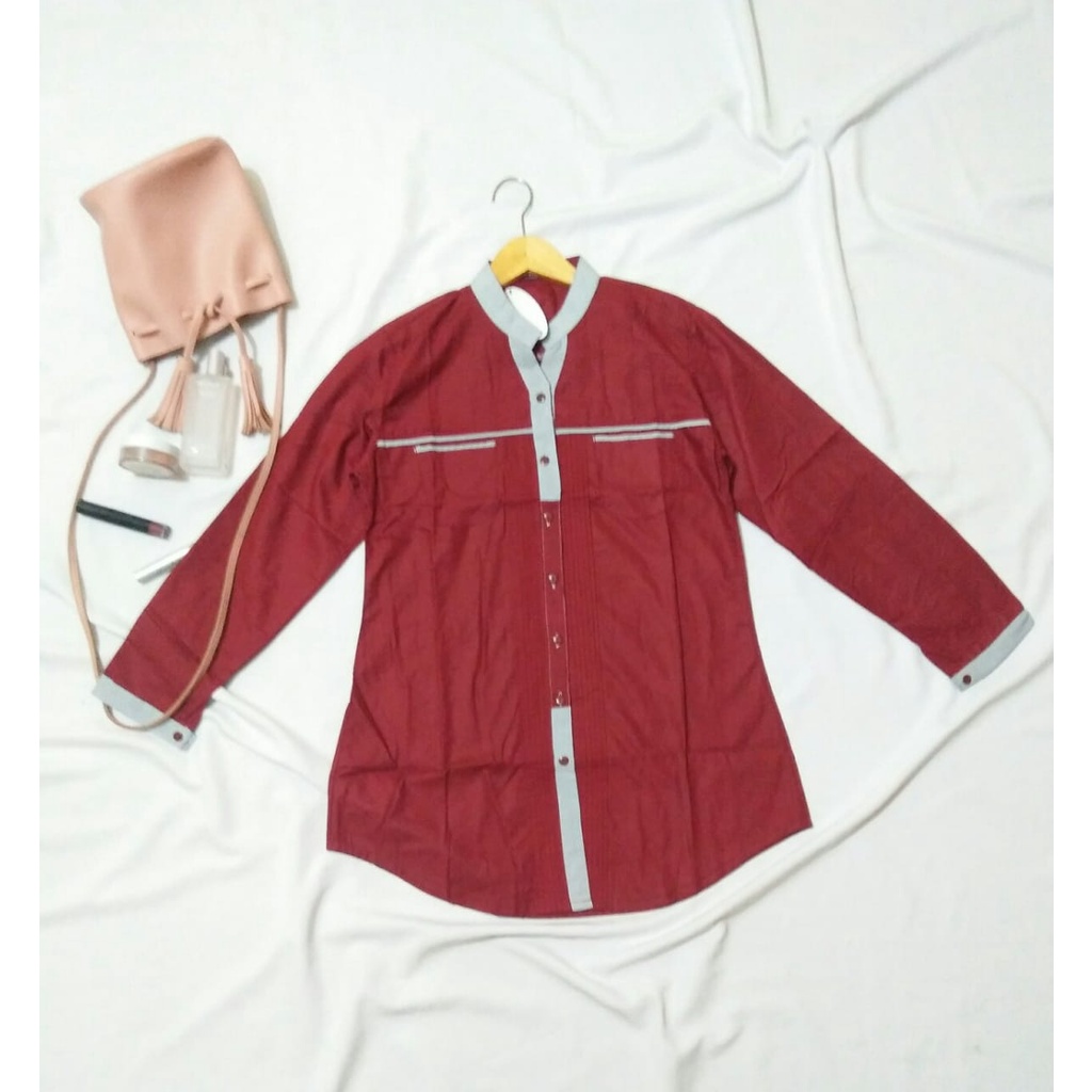 KEMEJA SANTRI LENGAN PANJANG /KEMEJA POLOS LENGAN PANJANG / ATASAN SANTRI PUTRI / BAJU SANTRIWATI