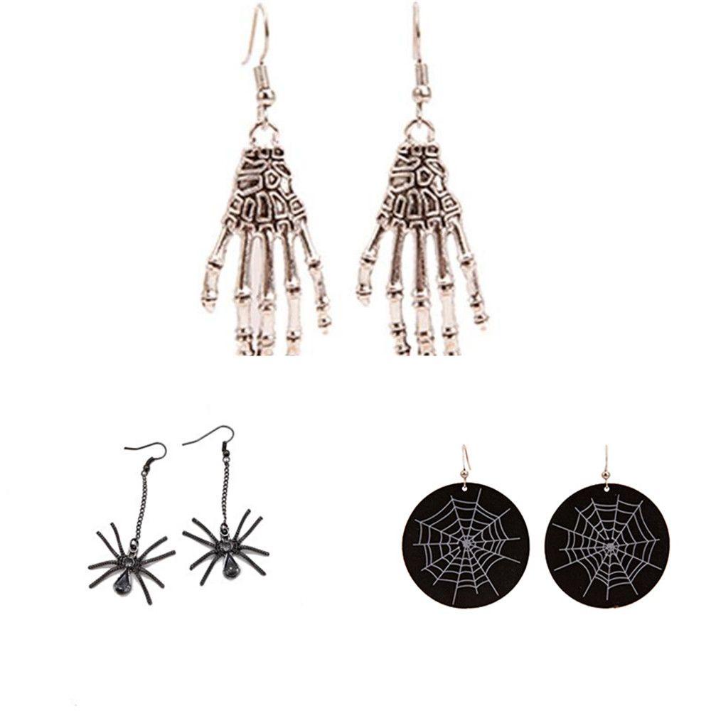 Lily Halloween Anting Drop Perhiasan Trend Unik Spider Web