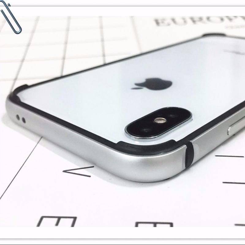 Casing Bumper Case Silikon + Frame Metal Warna Hijau Untuk iPhone 7 8 Plus X XS Max XR 11 Pro Max