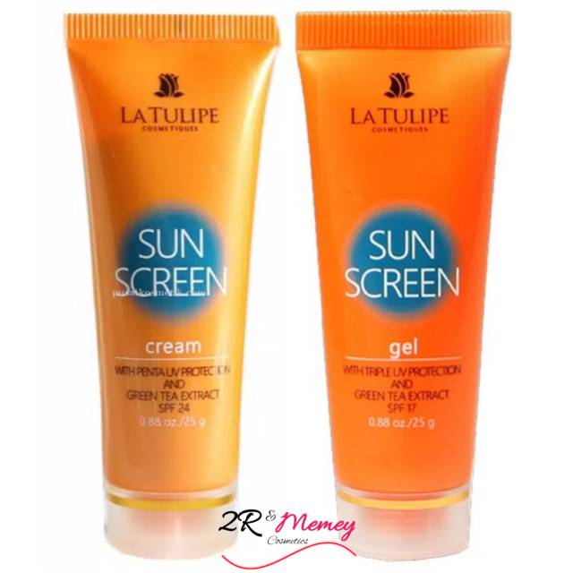 LA TULIPE Sunscreen Gel Spf 17 - Cream Spf 24  25g