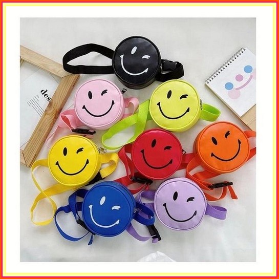 Tas Selempang Pop It Anak - Selempang Pop It Viral - Tas Selempang Pop Waistbag Anak Smile Perempu