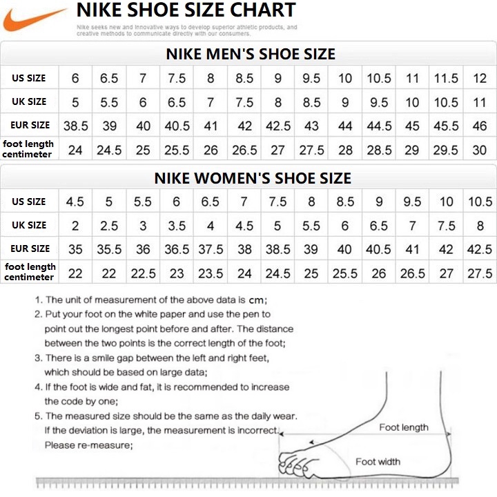 size chart nike indonesia