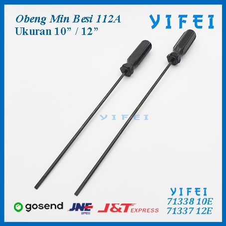 Obeng Min Besi ukuran 10&quot; 12&quot;/YIFEI-71338 10E/YIFEI-71337 12E - 10