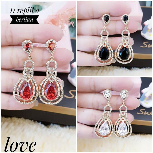 Xuping anting lapis emas 1523j