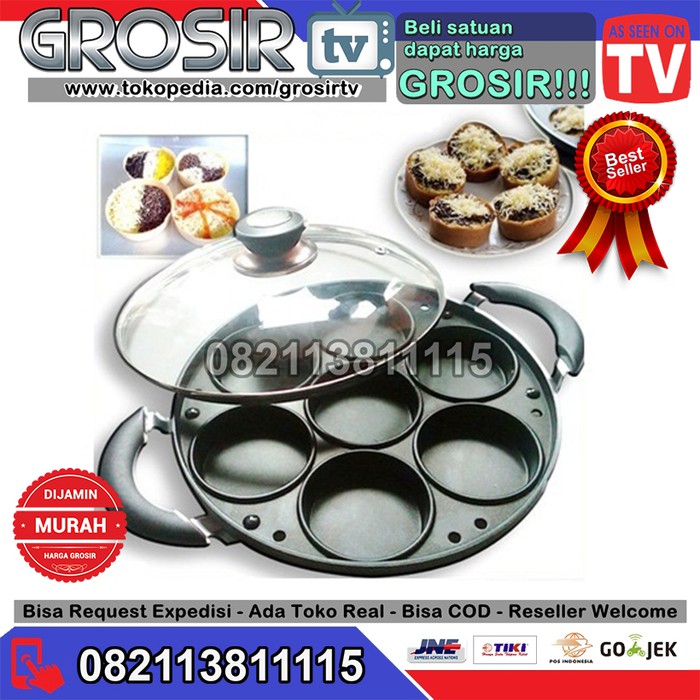 CETAKAN KUE 7 LUBANG CEKUNG BOWL CAKE PAN SERABI dorayaki bikang ambon ck398