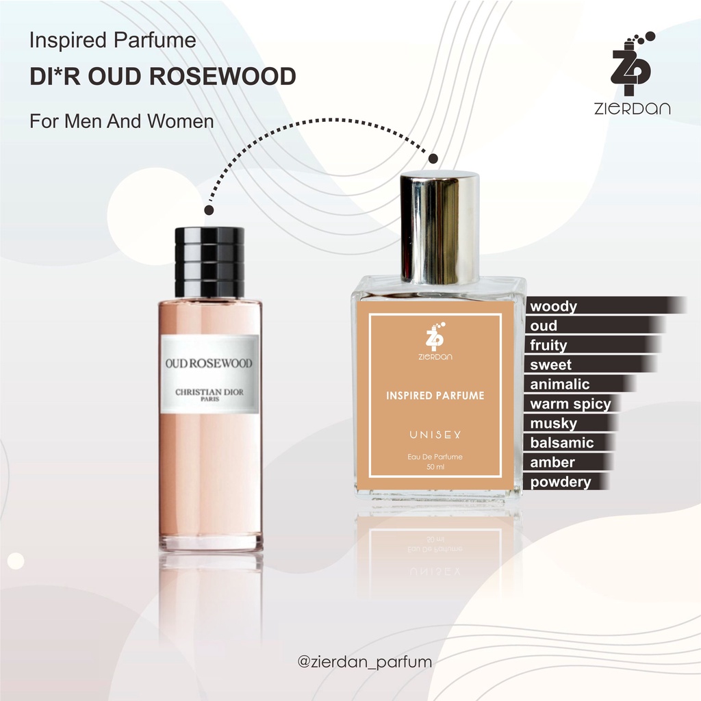 Zierdan Inspired Parfum Di*r Oud Rosewood Parfume Farfum  Minyak Wangi Tahan Lama Pria &amp; Wanita Unisex