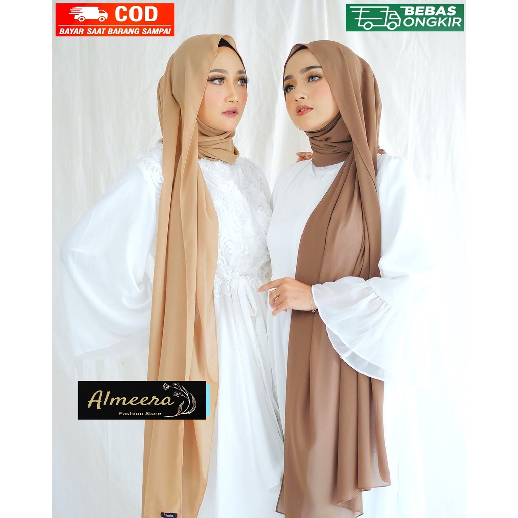Jilbab Pashmina Jumbo 200 x 75 Diamond Premium -  Kerudung Pasmina Jumbo / - Kerudung wanita