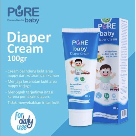 PURE Baby Diaper Cream Krim Bayi Kulit Sensitif 100 Gram