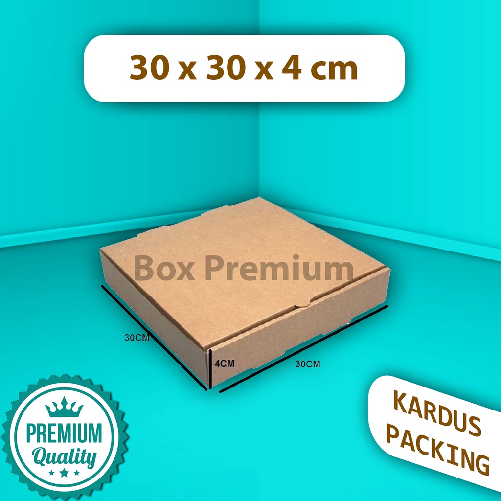 

{ISI 5 pcs} Kardus Dus Box Packing Pizza Jam Dinding Pakaian Donut Syal 30x30x4cm