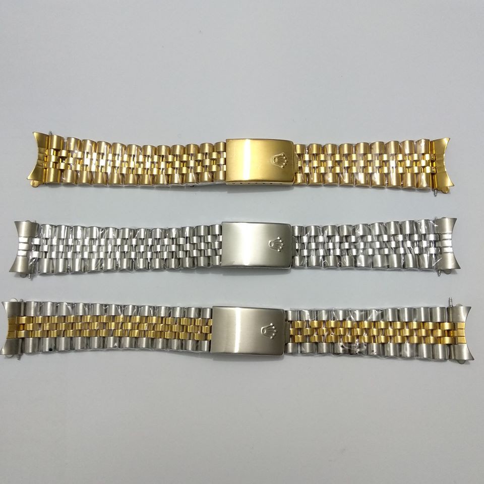 Tali Strap rantai stainless steel jam tangan rolex datejust pria.