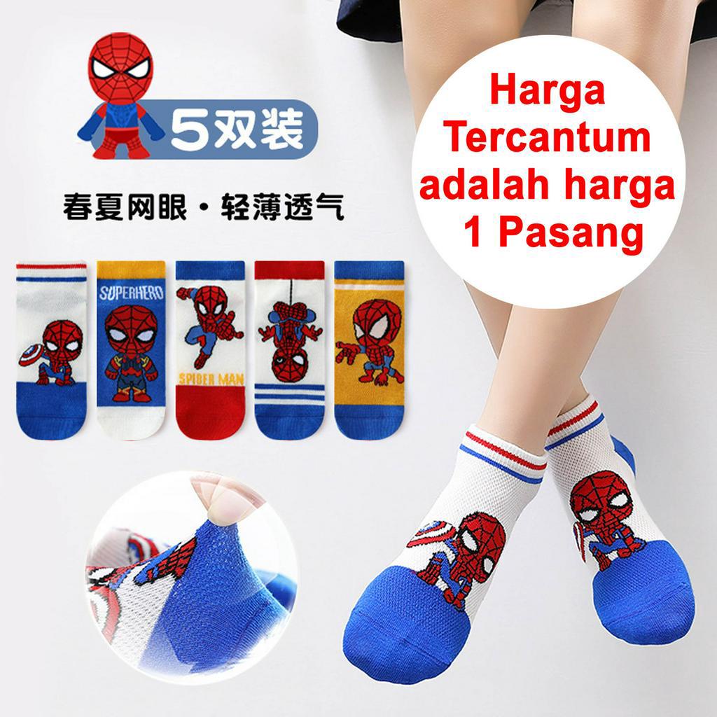 Okaybaby B168 Kaos Kaki Anak Laki Laki Spiderman Import (PREMIUM QUALITY) Bahan Tebal Lembut Motif Keren Terbaru 1-5 Tahun