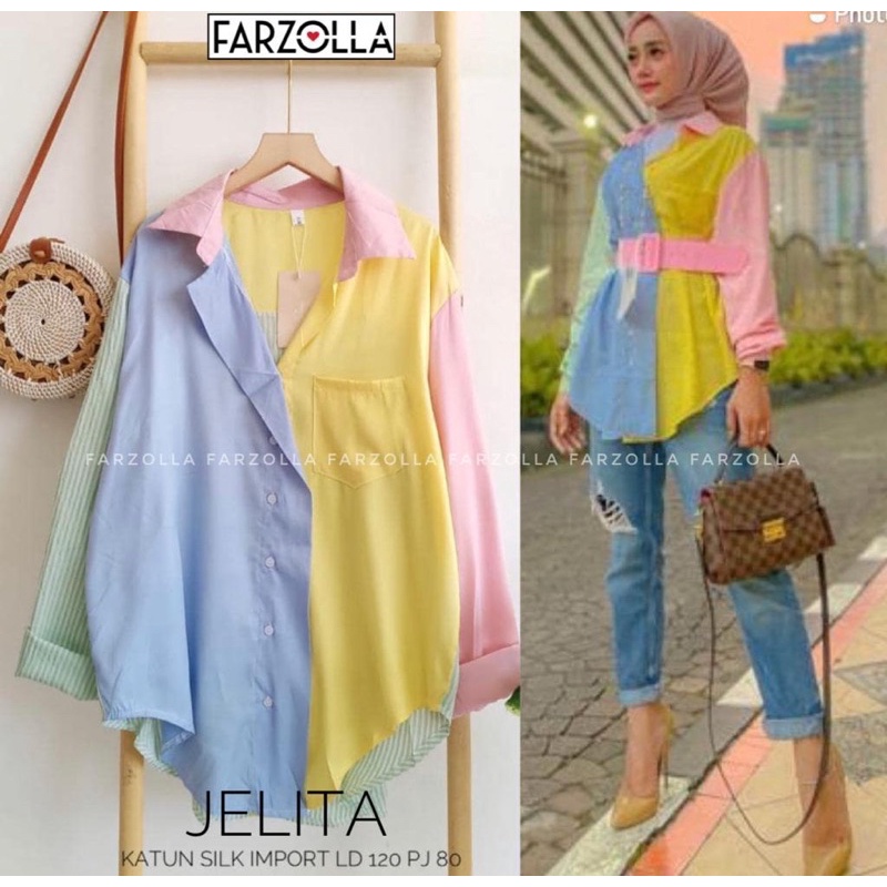 Atasan wanita kemeja cantik terbaru by FARZOLLA