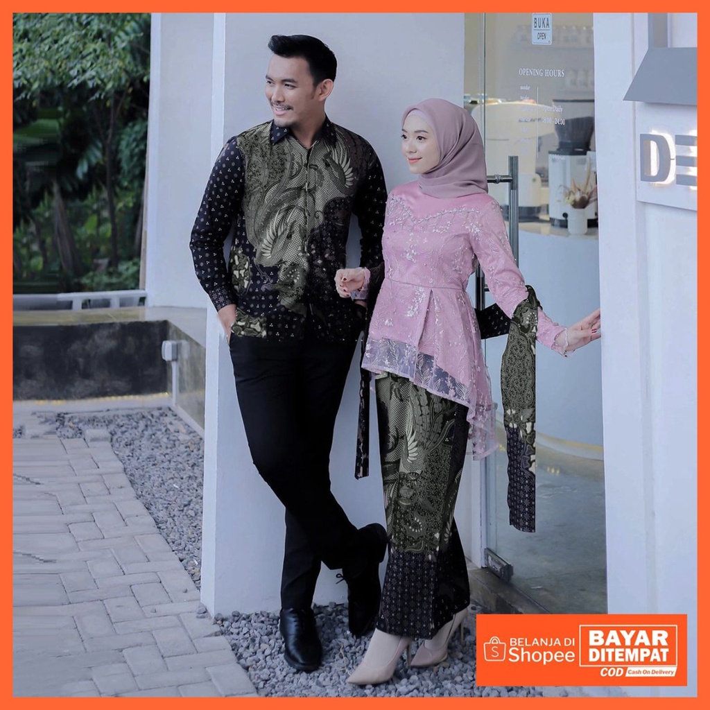 Maura Couple - Sania Ruffle Batik Couple Ori Ndoro Jowi DNT Garansi Termurah Shopee - MOTE DUSTY