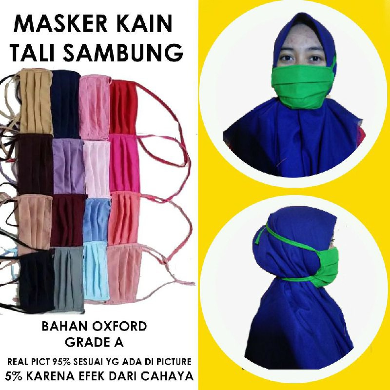  Masker  Kain  Tali Sambung  Masker  Penutup Hidung Masker  Kain  