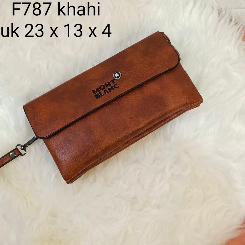 CLUTCH BAG IMPORT handbag kulit pria 3ruang