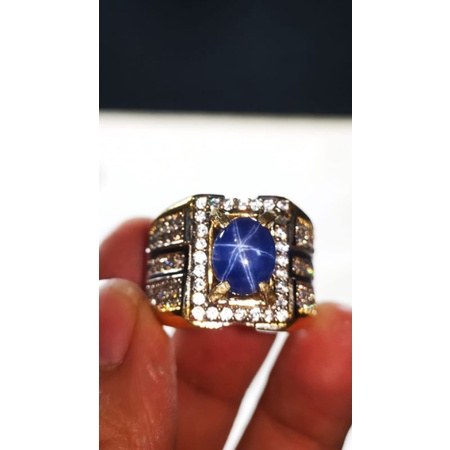 BATU CINCIN NATURAL STAR SAPPHIRE SRILANKA MEMO
