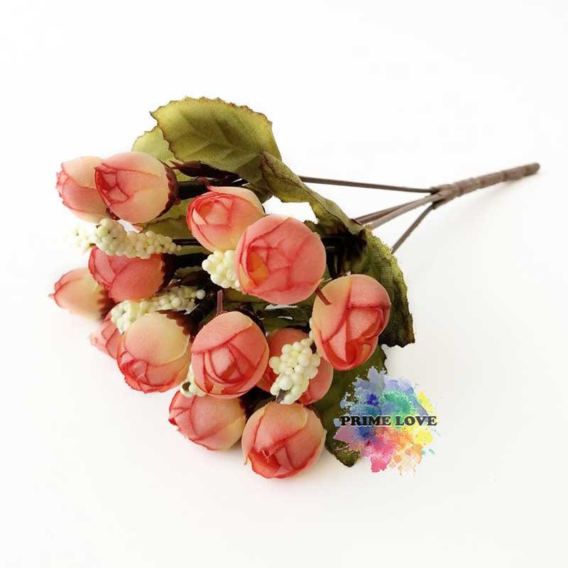 Bunga Artificial Bunga Plastik Tulip utk Dekorasi Hiasan dan Buket Wedding - AF09-Orange