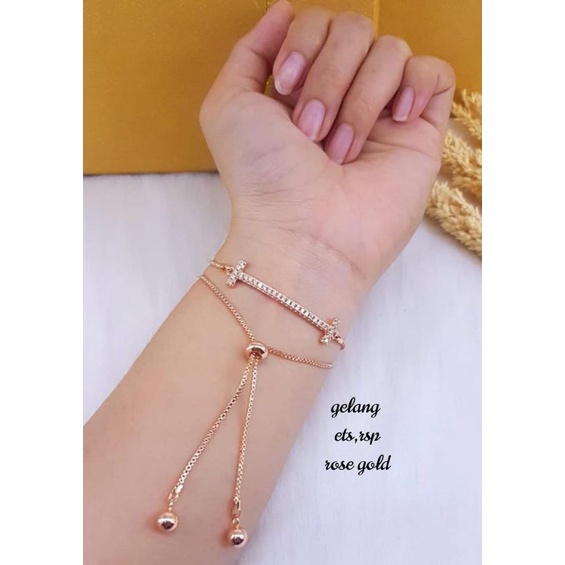 Gelang premium zircon serut, cantik,mewah,cocok buat yg kurus atau gemuk ya krna bisa diatur sendiri